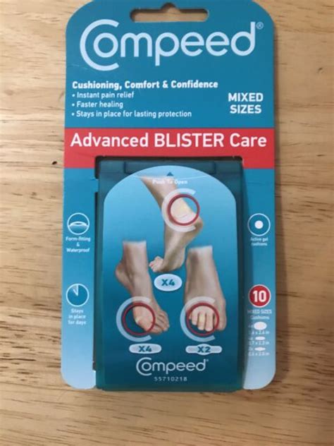 Compeed Blister Pads, 10 pads of mixed sizes Advanced Blister Care Exp 07/2021 | eBay