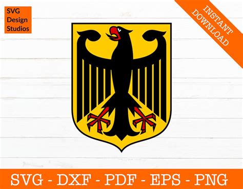 Germany Svg, German Flag Svg, German Seal Svg, German Crest Svg, Coat of Arms Cut File PNG DXF ...