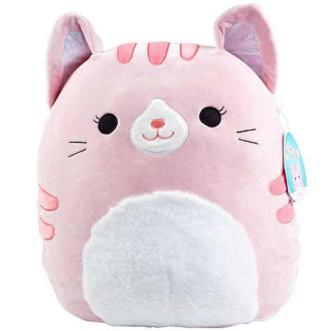 Amazon.com: Squishmallow Large 16" Laura The Pink Cat - Officially ...