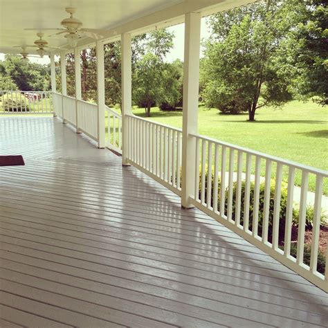 Country Front Porch. Wish I had railings on the front porch. Porch Vinyl Railing, Porch Without ...