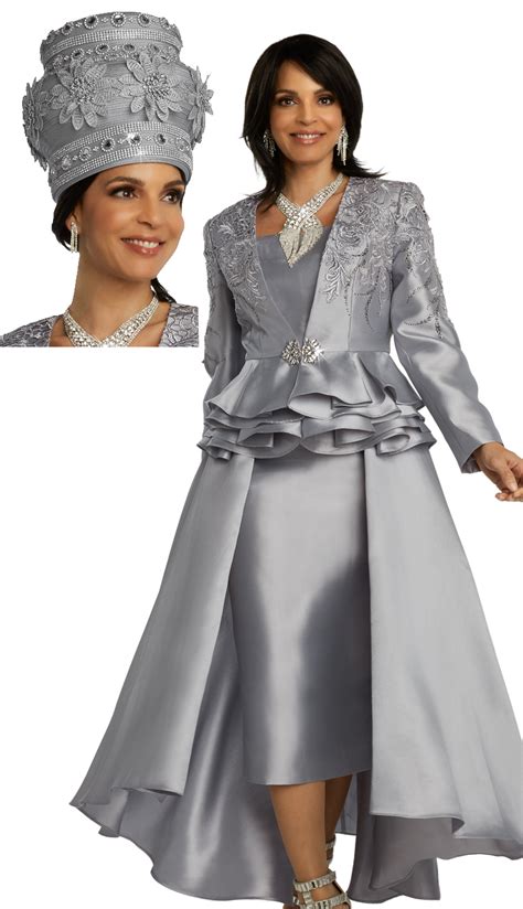 Donna Vinci 11851-S ( 1pc Exclusive Silk Ladies Church Suit With Gold