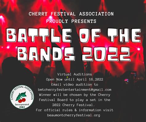 Battle of the Bands - Beaumont Cherry Festival 2023 - 103rd Anniversary!!!