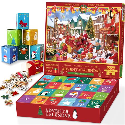 Advent Calendar 2023, Christmas Puzzle for Kids and Adults, 24 Days Countdown Calendars for Boys ...