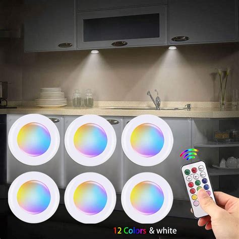 LED Light Under Cabinet Lighting with Remote Control RGB Color Changing ...