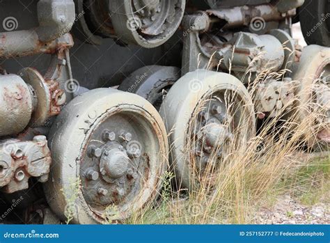 Details of the Wheels of an Abandoned Tank after the Battle Stock Image - Image of tread, russia ...