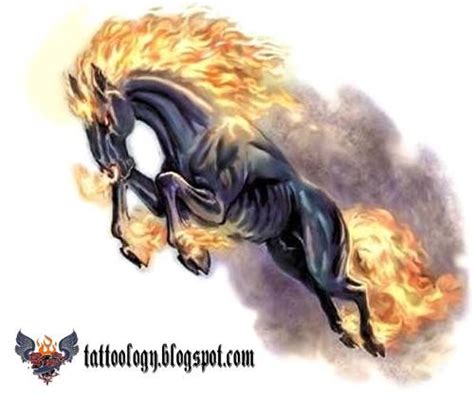 Fire Horse Tattoo Pattern Tattoology | Fire horse, Horse tattoo, Demon horse