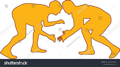 Wrestling Clipart Vector Illustration Stock Vector (Royalty Free ...