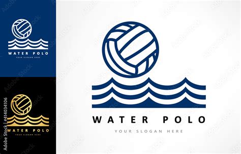 Water polo logo vector. Ball and wave. Sport design. Stock Vector ...