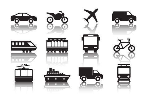 Transportation Icons Vector 117688 Vector Art at Vecteezy