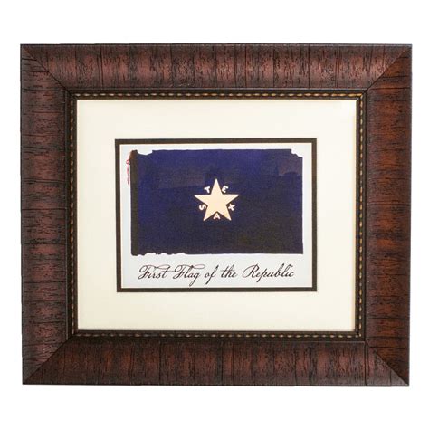 Framed First Flag of Republic of Texas