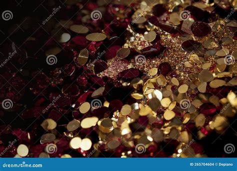 Abstract Sparkle Gold and Burgundy Glitter Background, Brilliant Light AI Generated Stock Photo ...