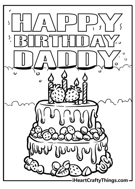 Adult Coloring Page Happy Birthday Card By Heartlyclipart | My XXX Hot Girl