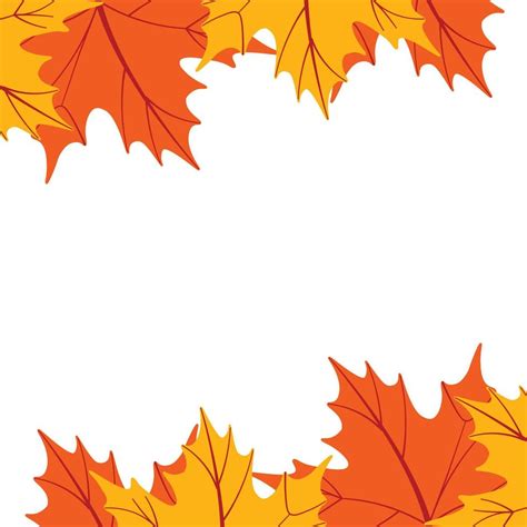 Autumn Leaves Border 14744530 Vector Art at Vecteezy