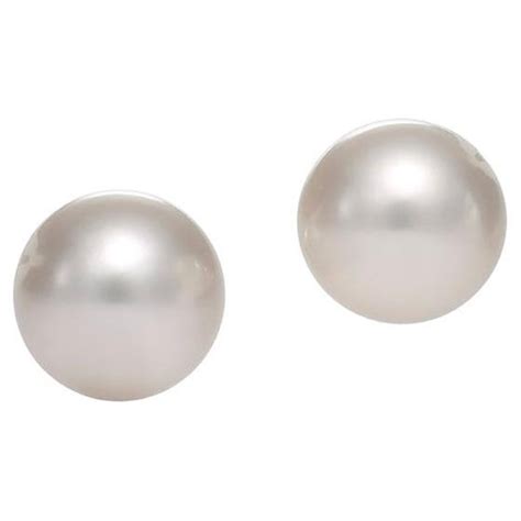 White Pearl Platinum Earrings For Sale at 1stDibs