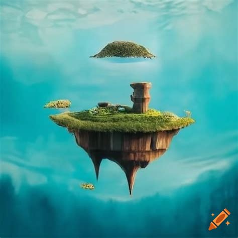 Concept art of a floating island