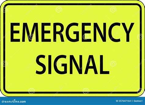 Emergency Signal Road Sign on White Background Stock Vector ...