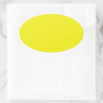 Bright Yellow Oval Sticker | Zazzle