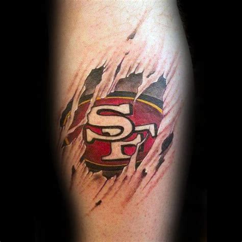 50 San Francisco 49ers Tattoos For Men - Football Design Ideas