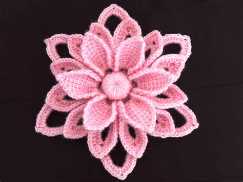 Gorgeous 3 D Flower Video Tutorial - Crochet Ideas