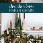 Christmas Paper Chain Made with Wallpaper