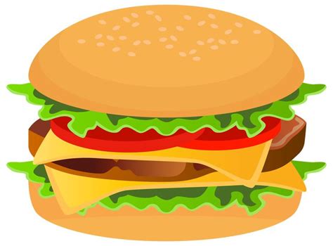 Hamburger PNG Clip Art Image | Gallery Yopriceville - High-Quality ...