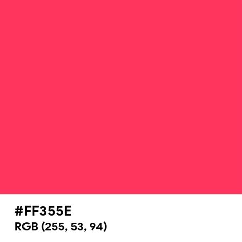 Radical Red color hex code is #FF355E