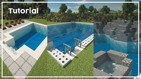 How To Make A Swimming Pool [Minecraft Tutorial] - YouTube