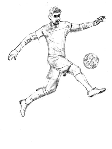 Soccer Pencil Drawing