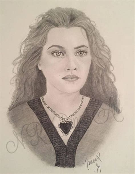 Rose In Titanic Original Drawing Of Kate Winslet In - Rose Drawing ...