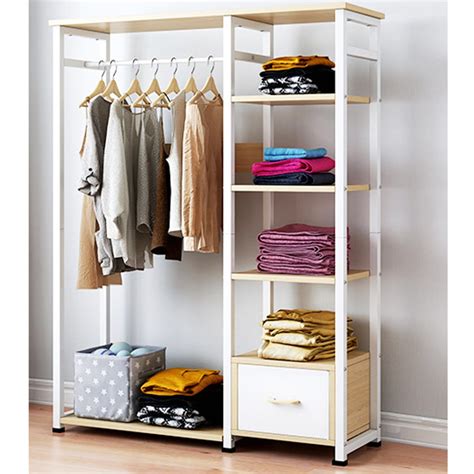 Metal Garment Rack Freestanding Clothes Closet Organizer Hanging ...