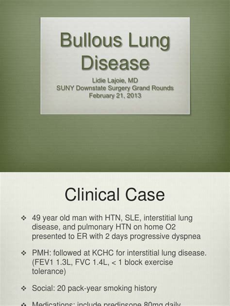 Bullous Lung Disease | PDF | Lung | Pulmonology