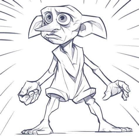 P.Cohen Sketch Blog: Dobby the House Elf for Sketch Dailies