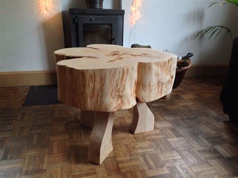 Tree trunk coffee table and handmade legs | Tree trunk coffee table ...