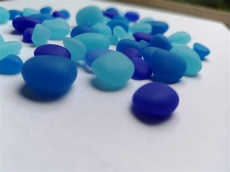 Opaque Blue Sea Beach Glass 20 Pcs Mixed Color Lots Bulk Blue - Etsy