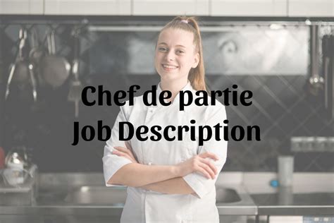 Chef de partie job description