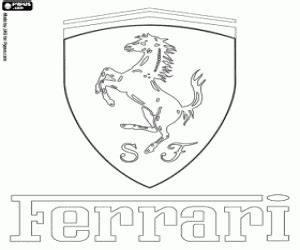 Emblem of Ferrari coloring page printable game | Coloriage, Coloriage voiture de course, Logo ...