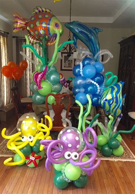 Under the Sea balloons | Underwater birthday, Sea party ideas, Ocean ...