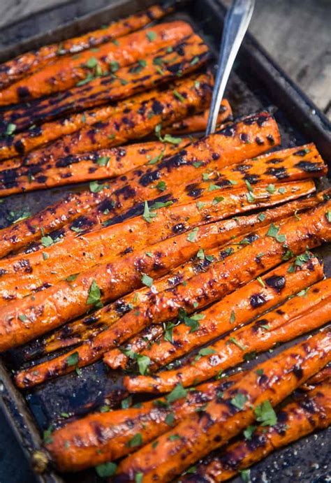 Grilled and Glazed Carrots Recipe - A great holiday side dish - Vindulge