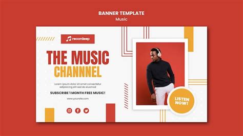 Free PSD | Music concept banner template