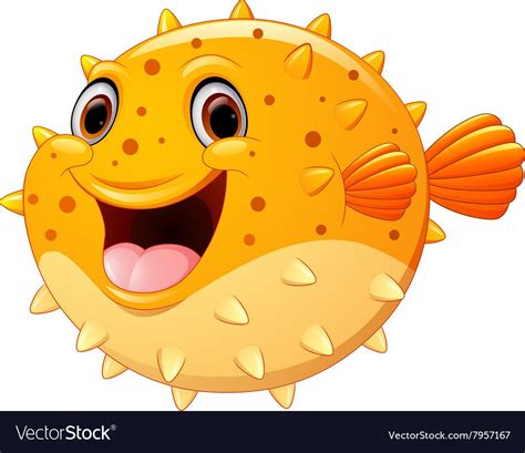 Image result for puffer fish cartoon