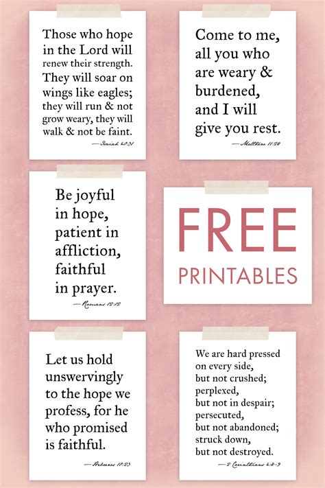 Free Printables: Bible Verse Wall Art — The Art of Observation