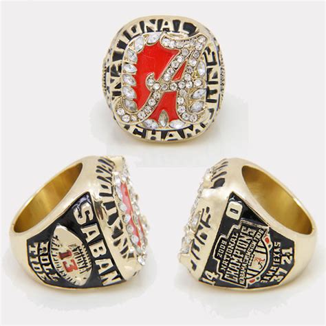 New Nick Saban Alabama Replica 2009 National Championship Ring Size 11-in Rings from Jewelry ...