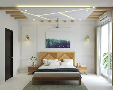 Central Drop Classic False Ceiling Design With Cove Lights | Livspace