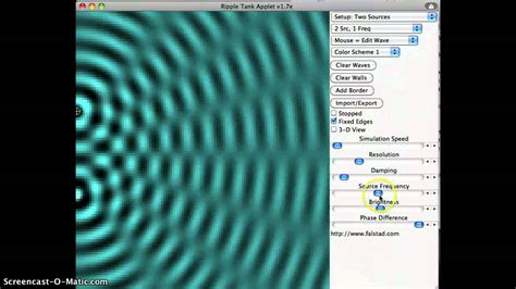 Ripple tank simulation - YouTube