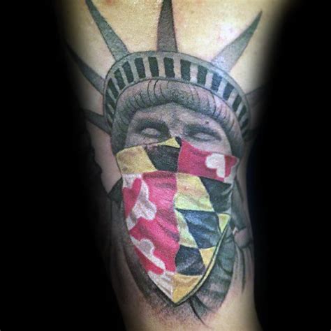 50 Fantastic Maryland Flag Tattoo Ideas for Men