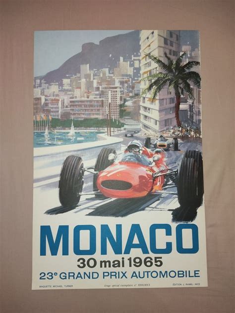 Monaco Grand Prix - 1965 - Poster - Catawiki