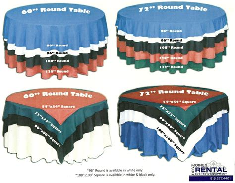 What Size Overlay For A 60 Round Table | amulette