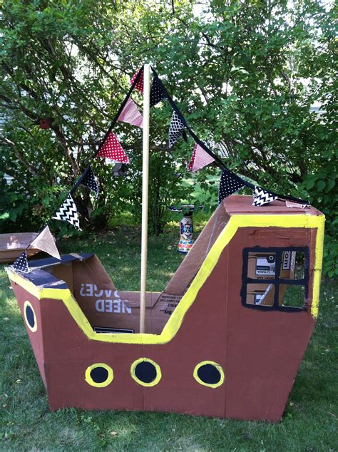 Cardboard Pirate Ship for my sons 3rd birthday. Projects For Kids, Diy For Kids, Crafts For Kids ...