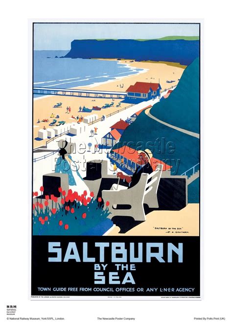 Saltburn Vintage Advertising Railway Travel Poster