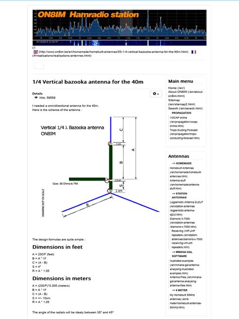 1 - 4 Vertical Bazooka Antenna For The 40m | PDF | Broadcast ...